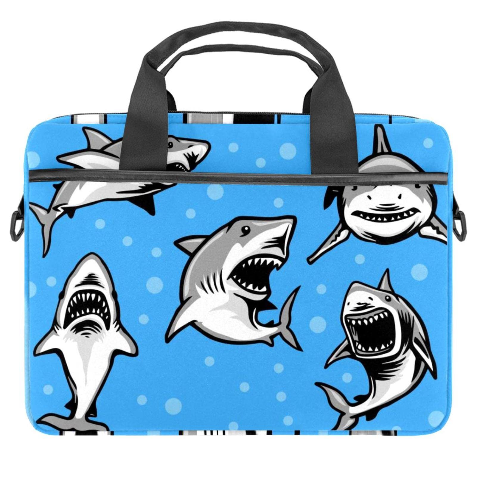 Housse ordinateur portable multicolore 13-14,5" requin blanc
