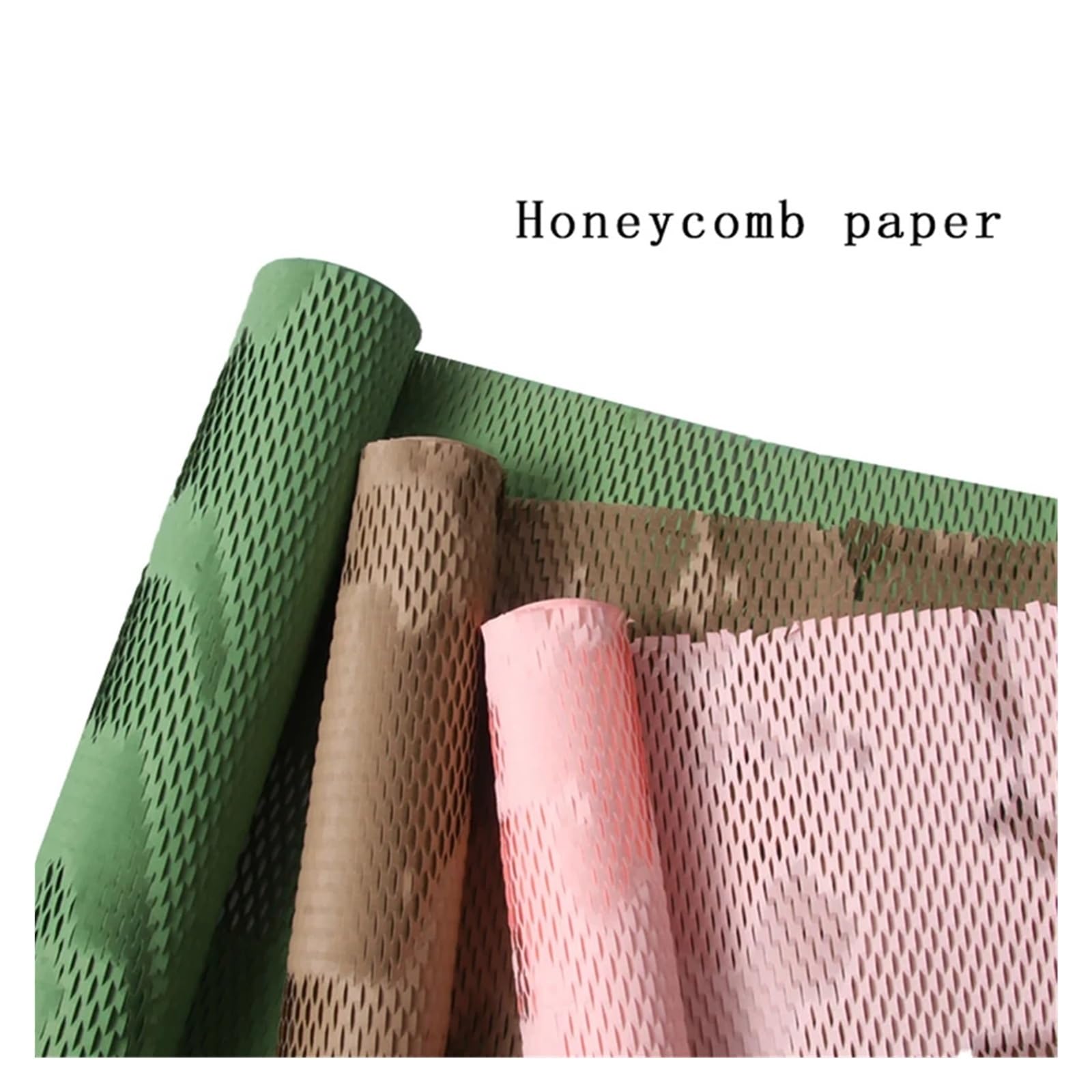 Papier pakowy o strukturze plastra miodu, Wielokolorowa rolka papieru o strukturze plastra miodu, szerokość 50 cm, 1M 3M 9M(Color 2,W50cm X L9M)