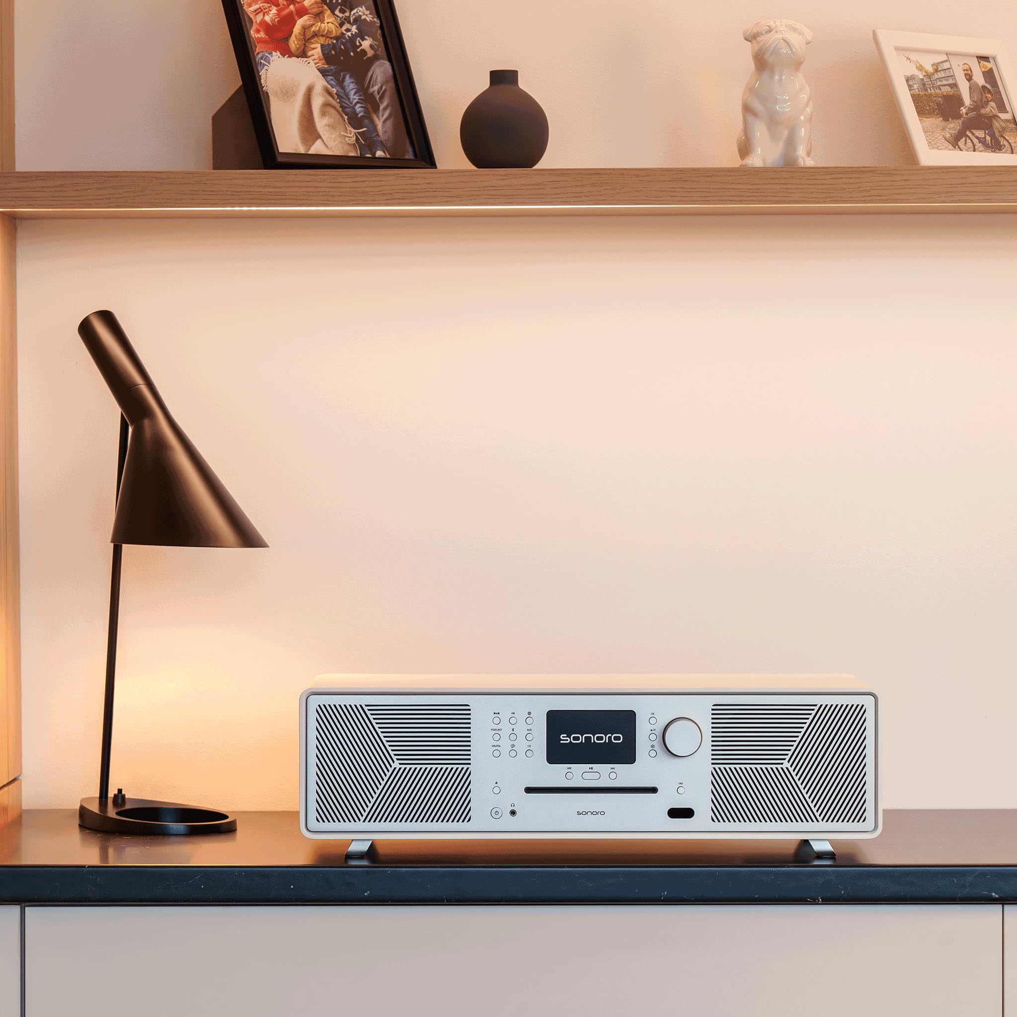 sonoro MEISTERSTÜCK (Gen.2) Kompaktanlage mit CD Player (Airplay, Google Cast, Spotify, FM, DAB+) Matt Weiß