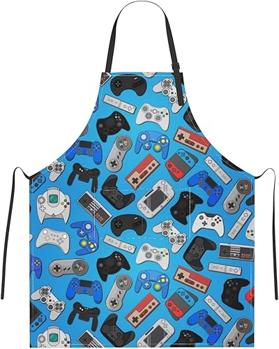 Miniatura 6 de Joystick Juego Fondo Delantal Impermeable Delantal Cocina Delantal de Cocina Delantal Unisex Ajustable
