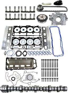 MDS 5.7 HEMI Lifters Camshaft Oil Pump Kit w/Head Gasket Replacement for Chrysler Jeep Grand Cherokee Dodge Charger Challenger V8 5.7L 2009-2015 Part# 53022372AA 53021726AD 53021726AE