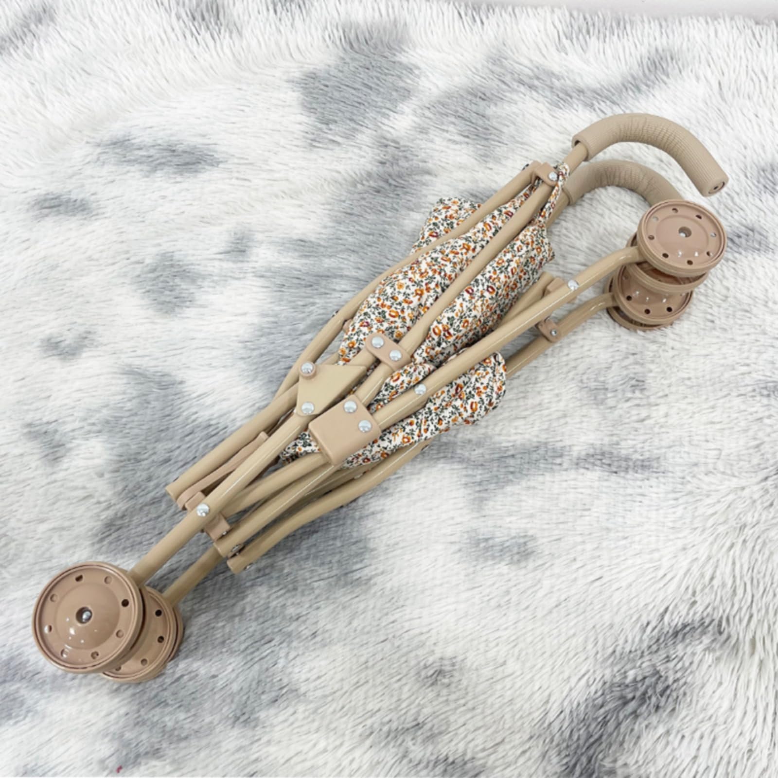 Kinder Lauflernwagen Kinderwagen Puppenwagen Spielwagen Faltbar mit Bequemem Schiebegriff Stoffbezug Und Leiser Mobilität für Kleinkinder Rollenspiele Wohnzimmer Reisen