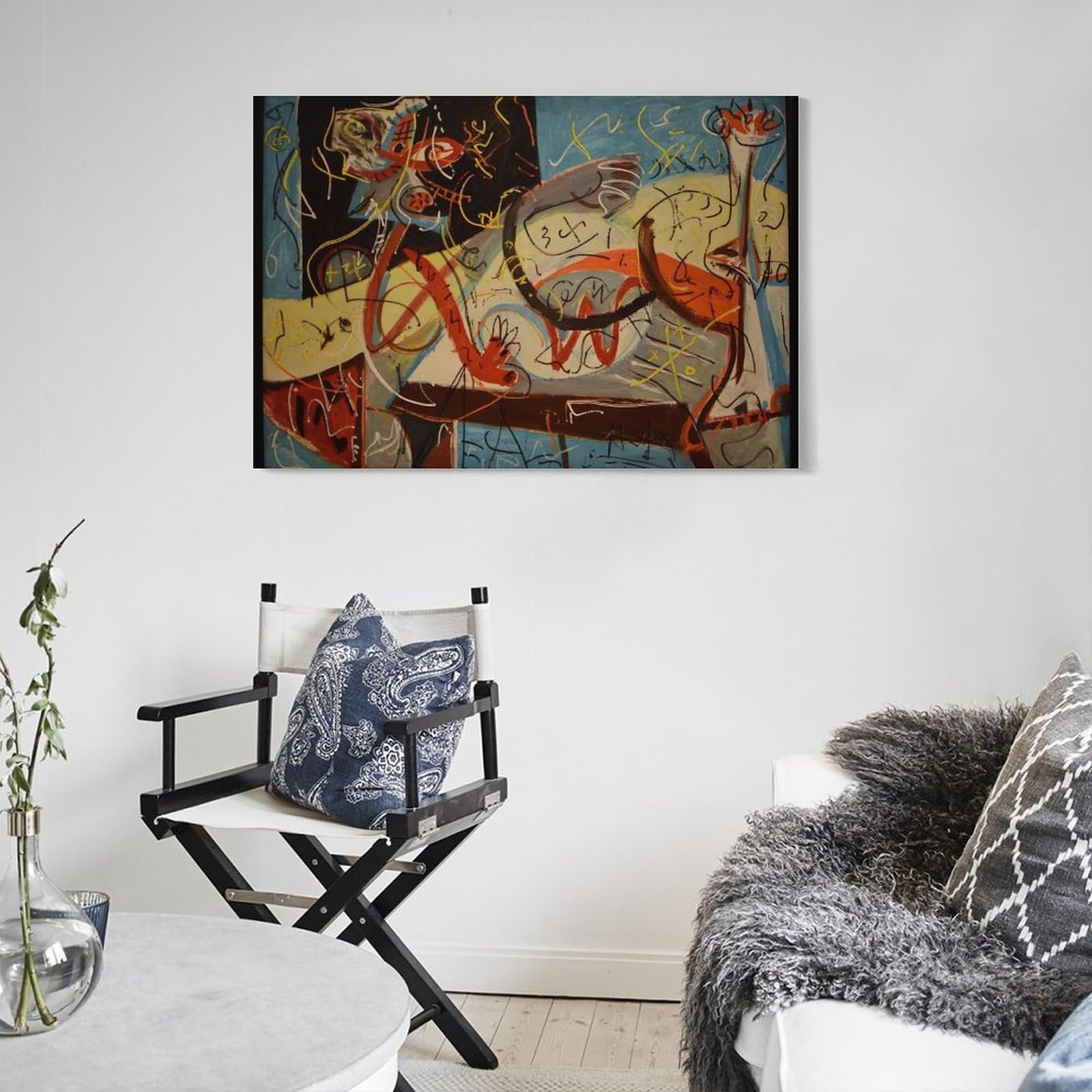 Amazon.com: Jackson Pollock Stenographic Figure Print Canvas Wall