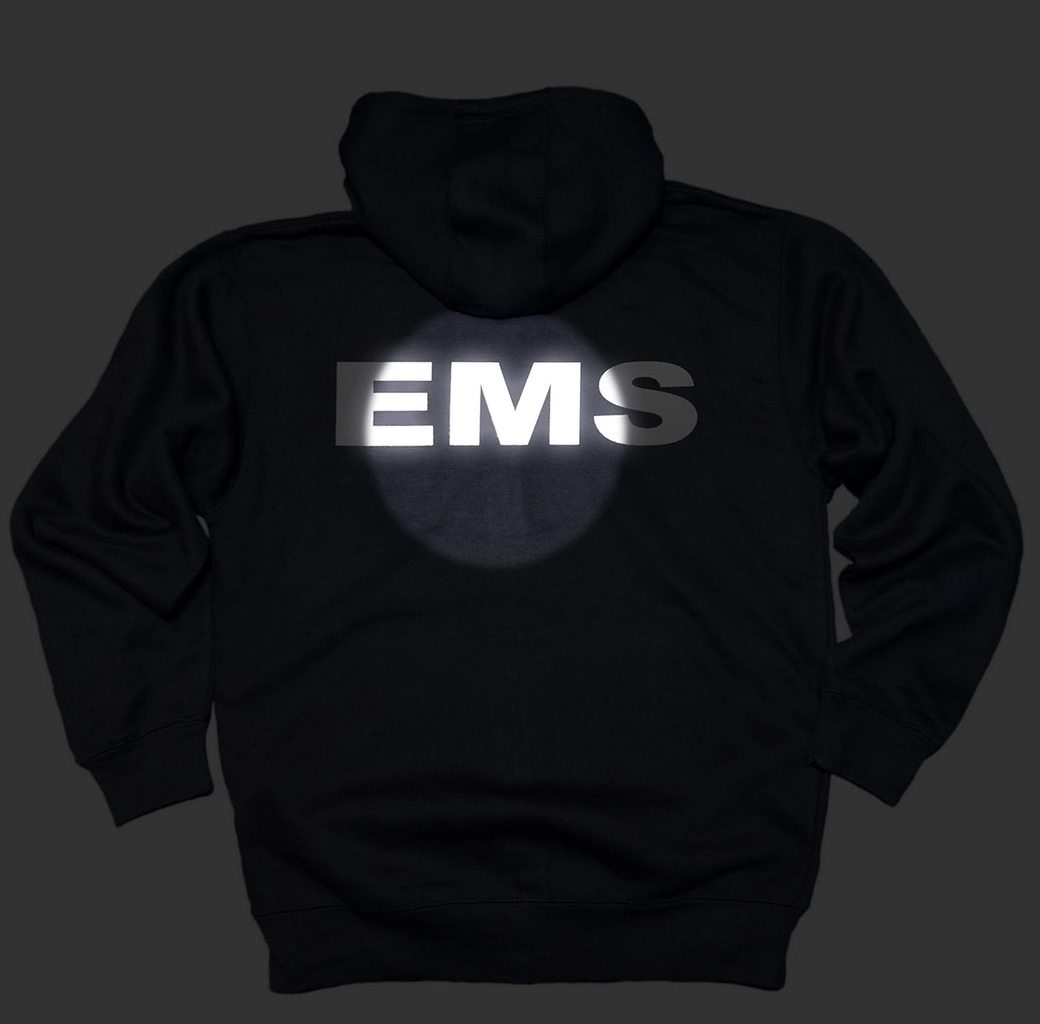 EMS Premium Zip up Fleece Hoodie with Reflective Decoration Both Front and Back