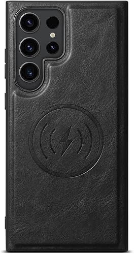 Miniatura 7 de PASNEW Funda tipo cartera para Samsung Galaxy S23 Ultra con tarjetero y soporte para tarjetas, compatible con Magsafe S23 Ultra Flip de piel,