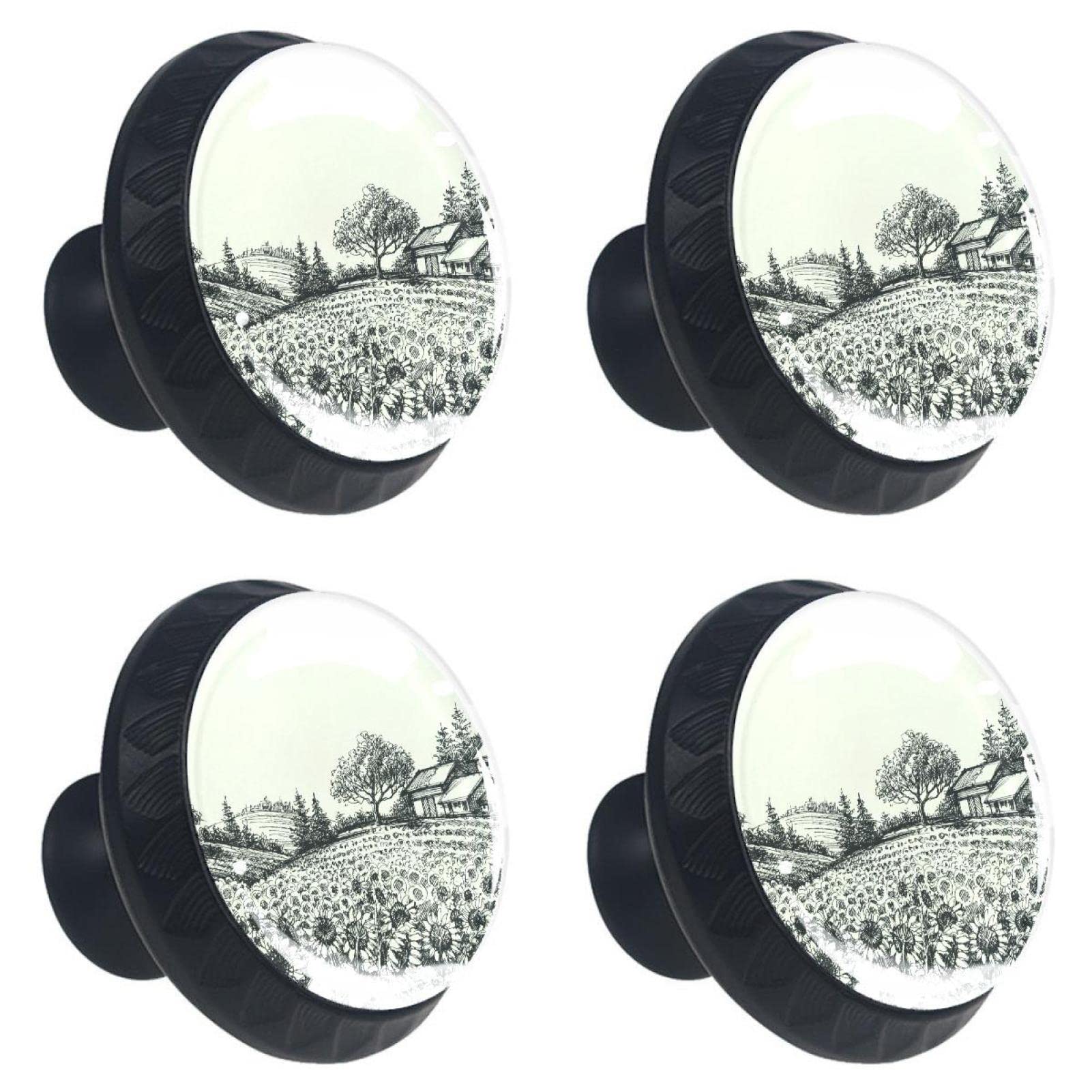 Boutons de tiroir multicolores en verre Veector : lot de 4 pour armoire et meuble de maison