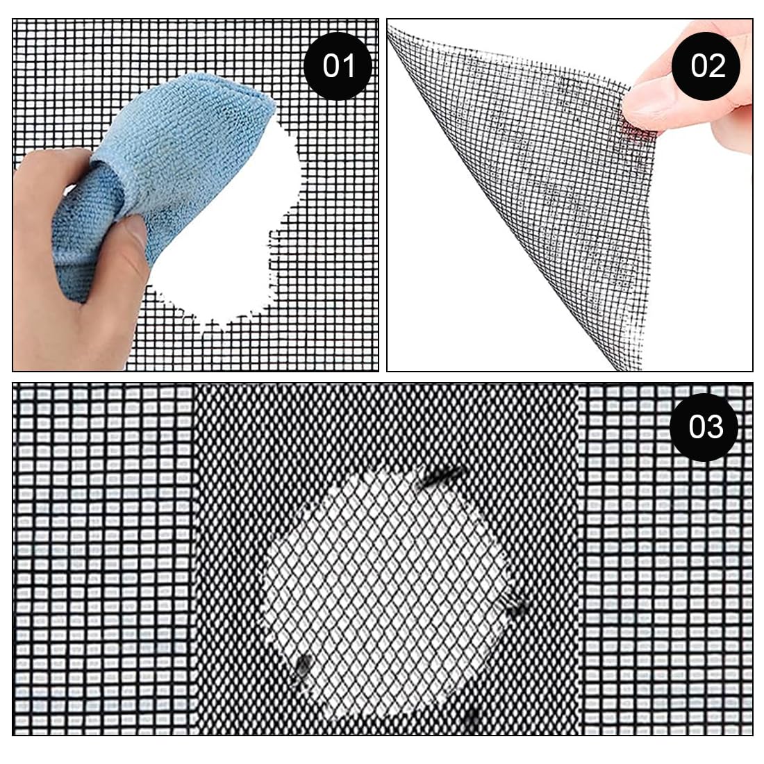 Fliegengitter Reparatur Set, 10 Stück Fliegengitte Produktbild-Vorschau 4