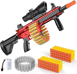 Toy Guns Electric Toy Foam Blaster Soft Bullet Toy for Nerf Guns Darts Automatic Sniper Rifle with Scope, Electric Machine Guns for Boys 8-12 Age