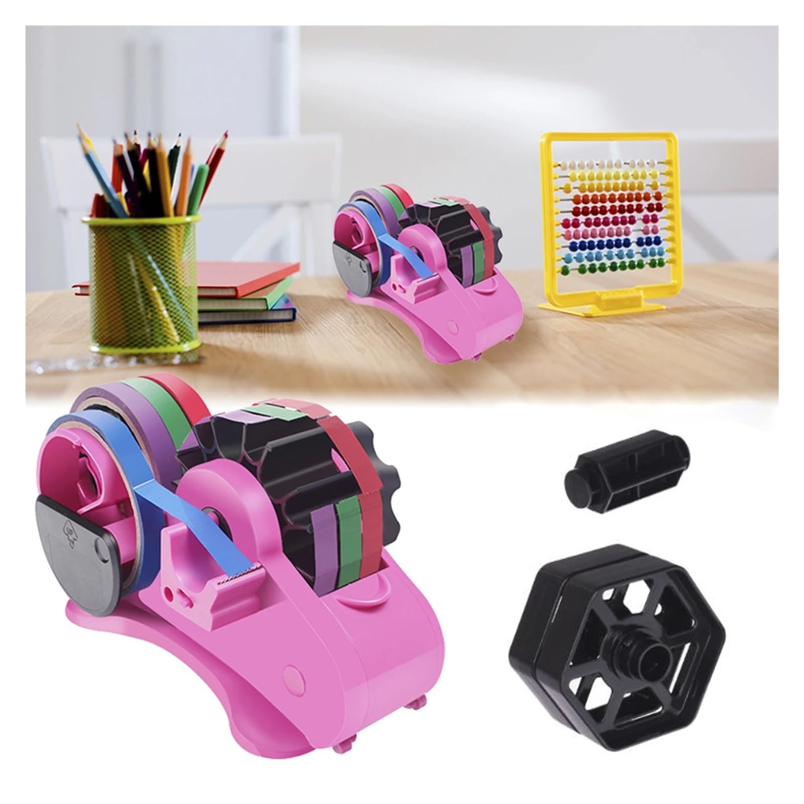 Distributeur de ruban chauffant à découper, plusieurs rouleaux, for ruban de transfert thermique réutilisable