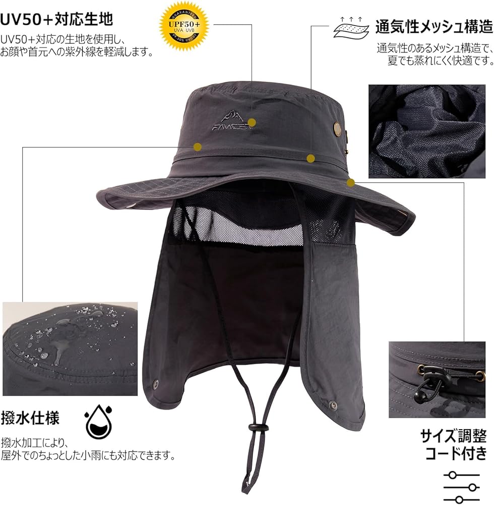 値下げ不可。フラットヘッドサファリハットブラック2サイズ 値下げ不可。フラットヘッドサファリハットブラック2サイズ