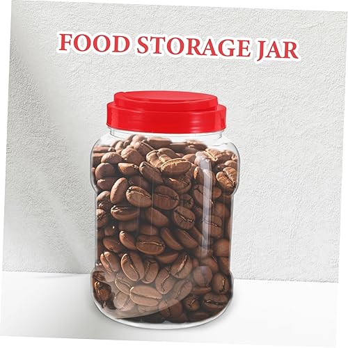 Miniatura 4 de Hemoton 2 tarros herméticos de almacenamiento de plástico para organización de cocina, recipientes de alimentos transparentes, tapa sellada para té