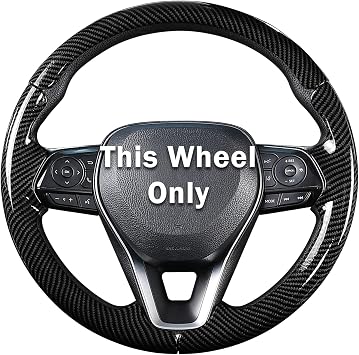 Fit for Toyota Steering Wheel Cover, Car Steering Wheel Cover for Toyota Corolla2020-2026 Rav42019-2025 Camry2018-2024 Venza2021-2024 Avalon2019-2022 Accessories Glossy Black