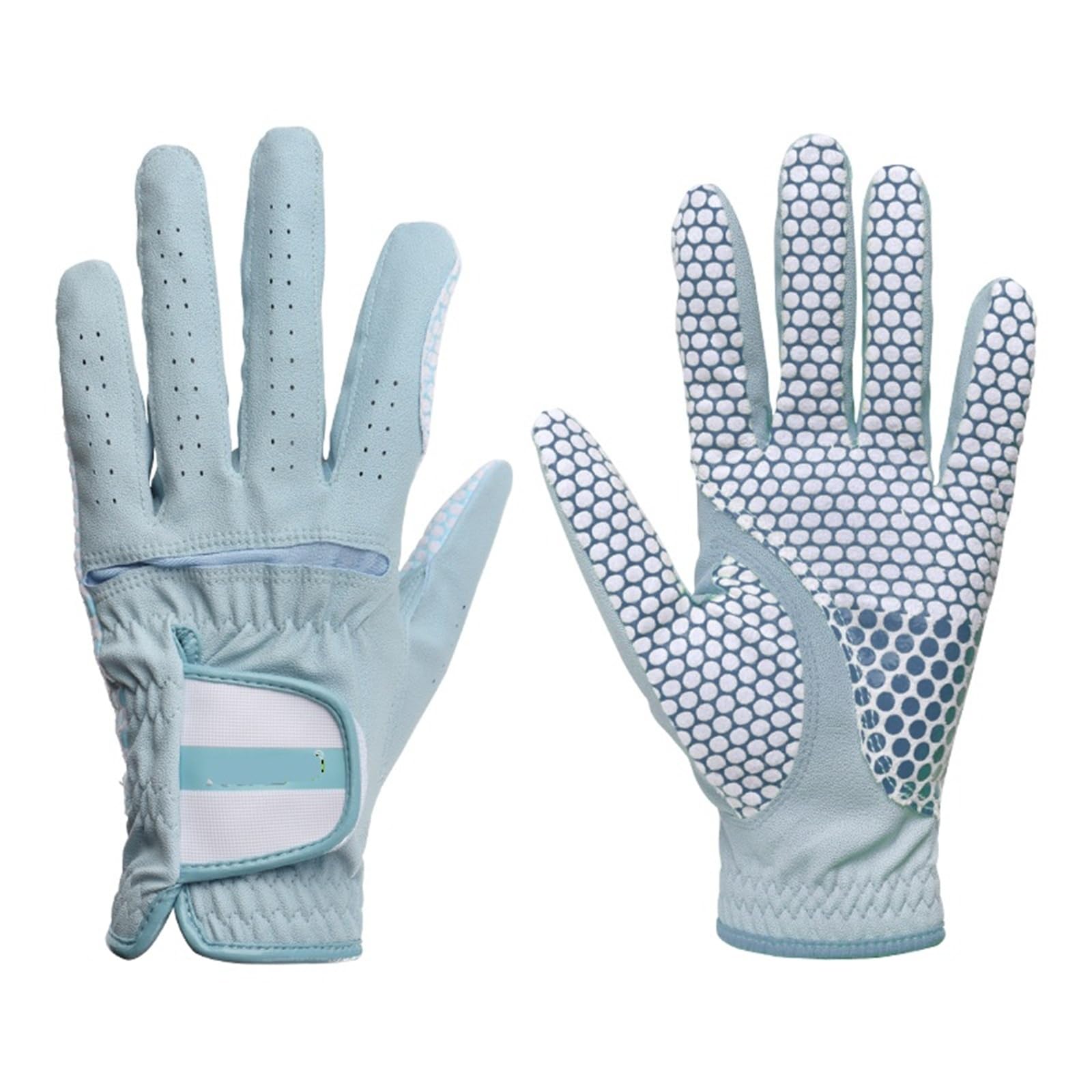 Damen-Golfhandschuhe für Linkshänder, 1 Paar, PU, rutschfest, verschleißfest, Sportdesign