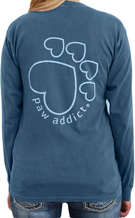 Paw Addict Dog & Cat Lover T-Shirt | Loose Relaxed Fit Cute Tee for Animal Lover