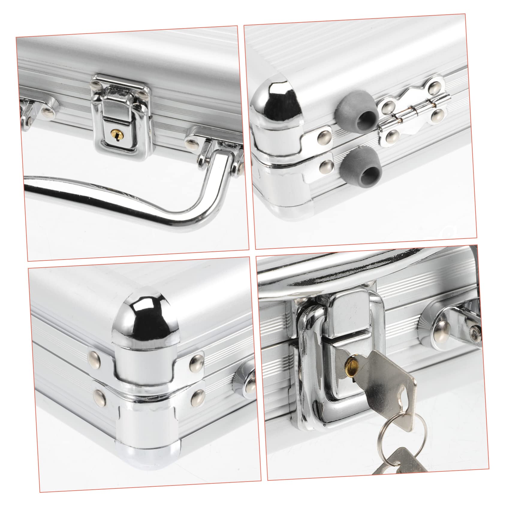 BESTonZON Étui en Alliage pour Jetons de Poker et Cartes, Portable Poignée, Capacité 100 Jetons, Protection Sécurisée, Mallette Compacte pour Jeux de Cartes et Poker Professionnel