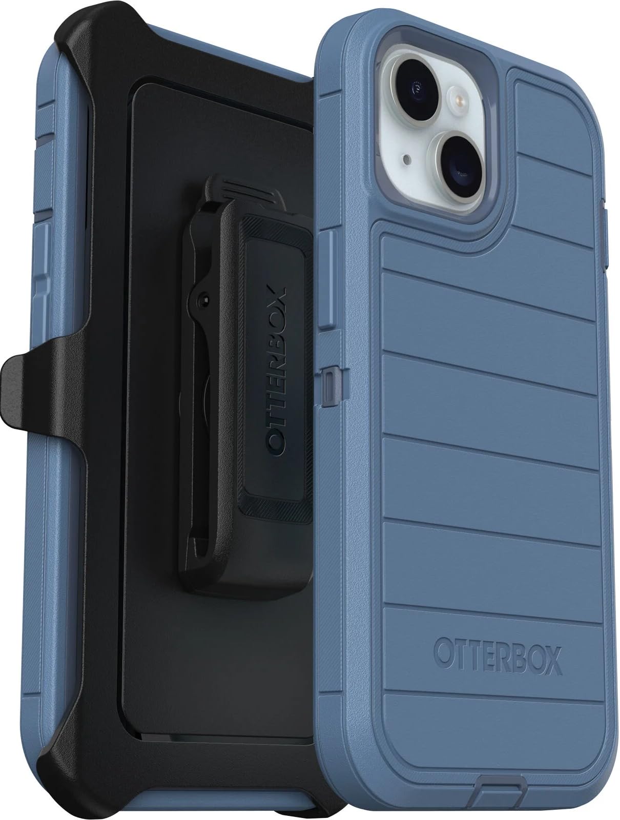 OtterBox iPhone 16e (Only) - Defender Series Case - Baby Blue Jeans (Blue) - Screenless - Rugged & Durable - with Port Protection - Holster Clip
