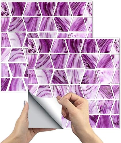 20 hojas de azulejos decorativos para pared contra salpicaduras de cocina, vinilo autoadhesivo, impermeable, azulejos decorativos para pared, olas