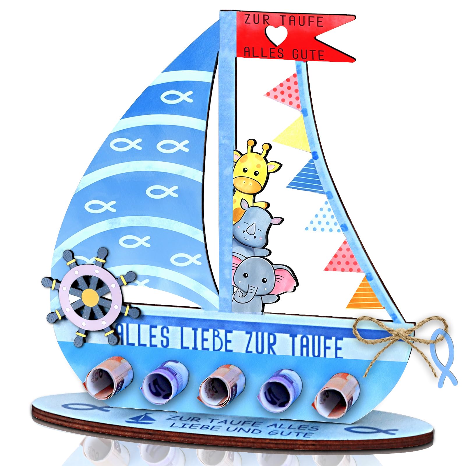 Taufgeschenke Jungen Mädchen, Taufe Geschenk Taufgeschenk Junge Geschenk zur Taufe Mädchen mit LED Lichterkette, Taufgeschenke für Mädchen Jungen Geldgeschenk Taufe, Geschenk Taufe Junge