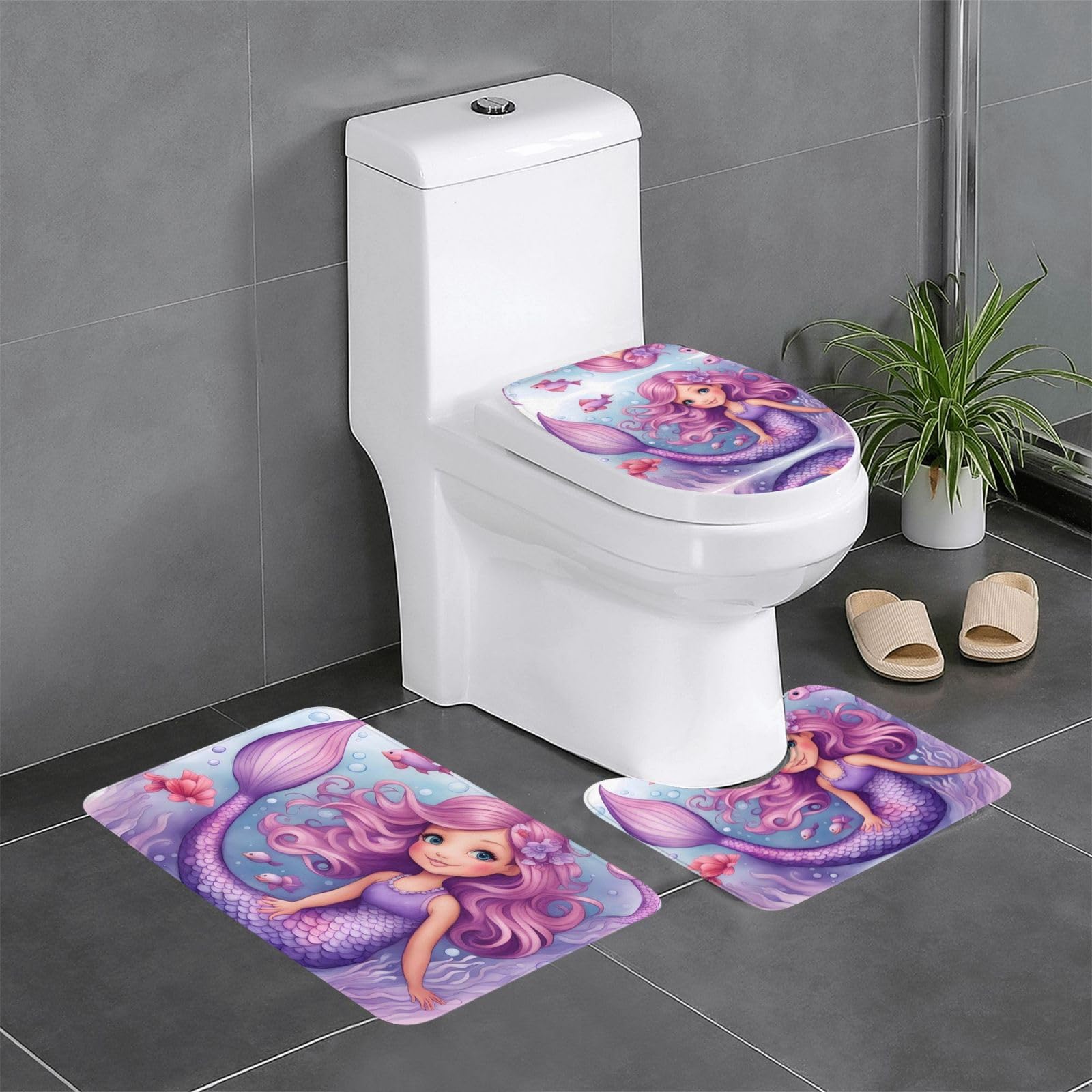 Tapis de salle de bain antidérapant pour éviter les glissades lot de 3