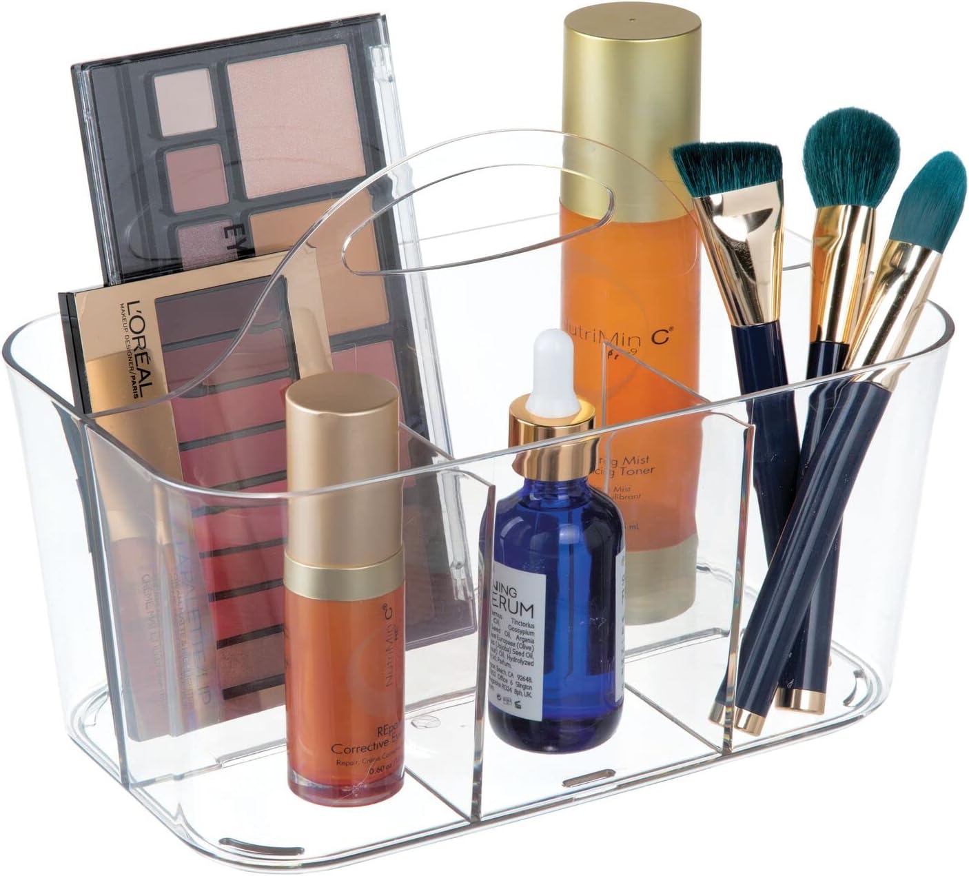 mDesign Plastic Makeup Storage Organizer Caddy Tote