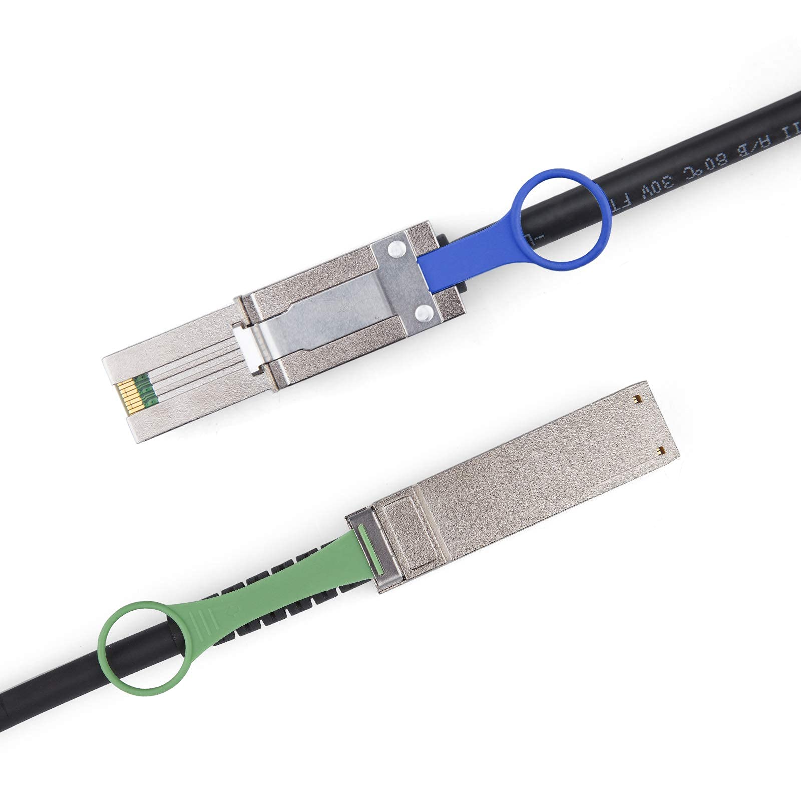 10Gtek® QSFP (SFF-8436) to MiniSAS HD SFF-8088 DDR Hybrid SAS Cable, External Mini SAS Kupfer Passive Cable for NetApp, 100-Ohm, 28AWG, 3-Meter(9.8-ft)