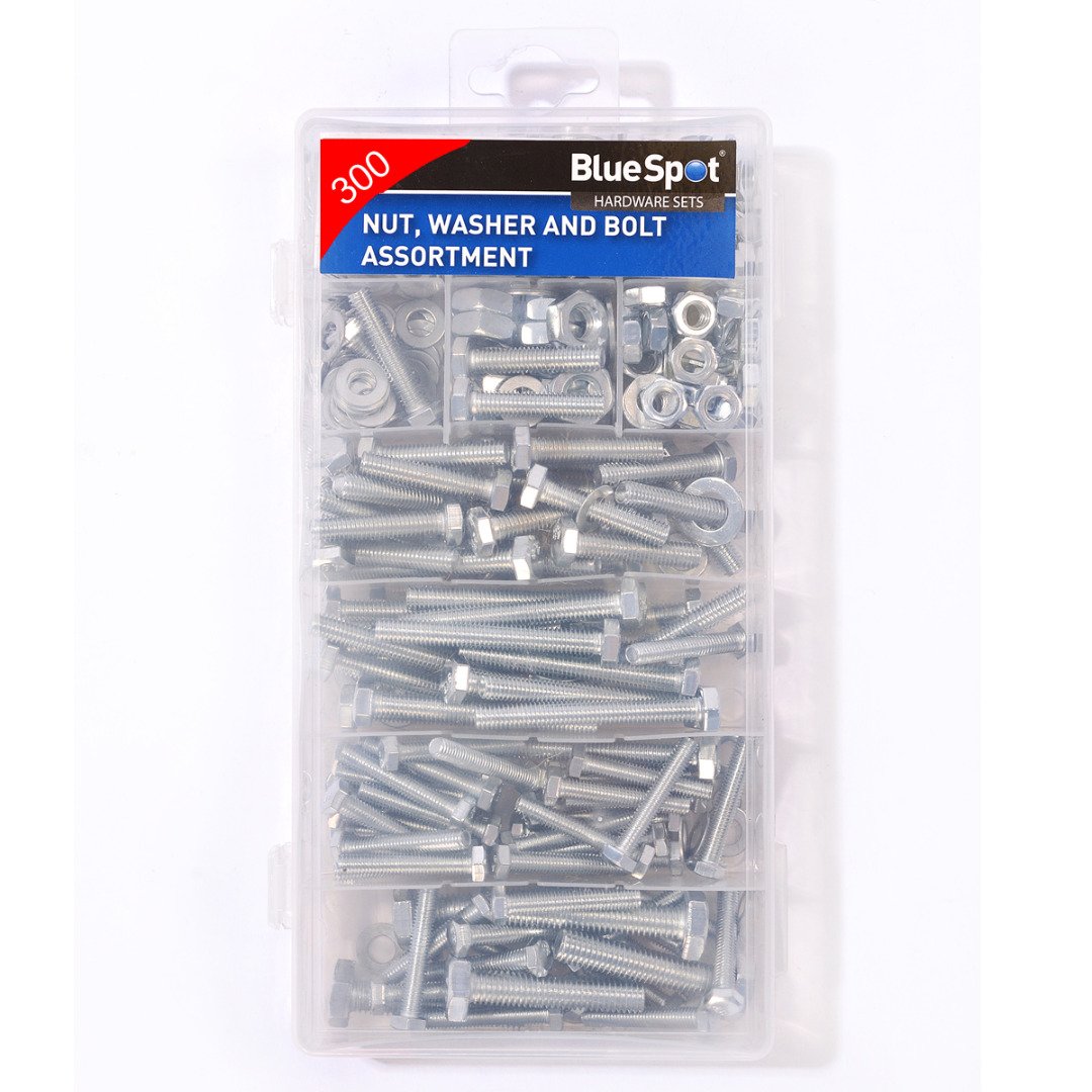 300 Piece Assorted Nut Washer and Bolt Set