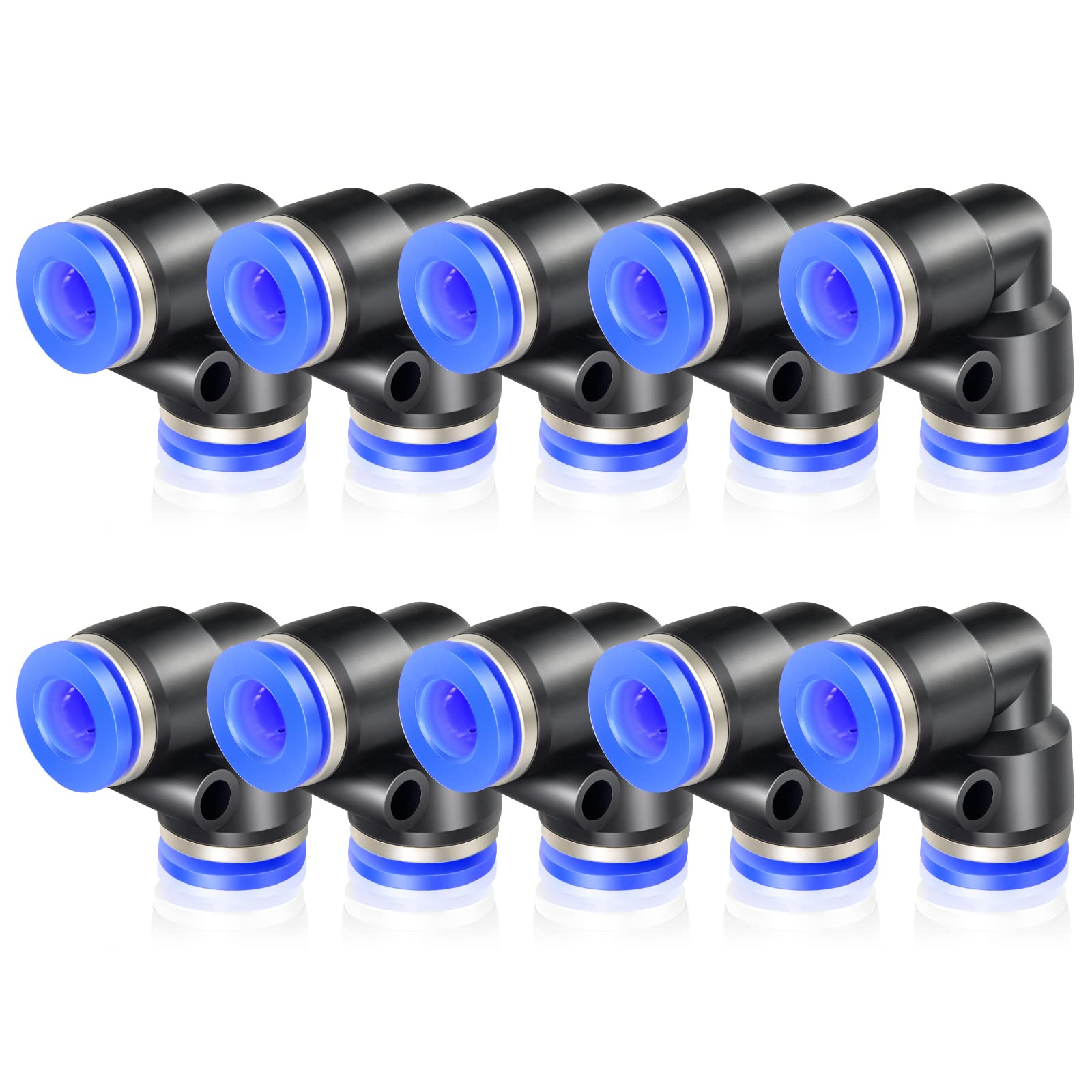 Codo 6mm Tubo OD Empujar Conectar Neumáticos Accesorios Bloqueo PV6