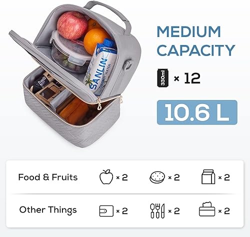 Miniatura 2 de TOURIT Bolsa de almuerzo y 2 bolsas de hielo para mujer, combinación perfecta