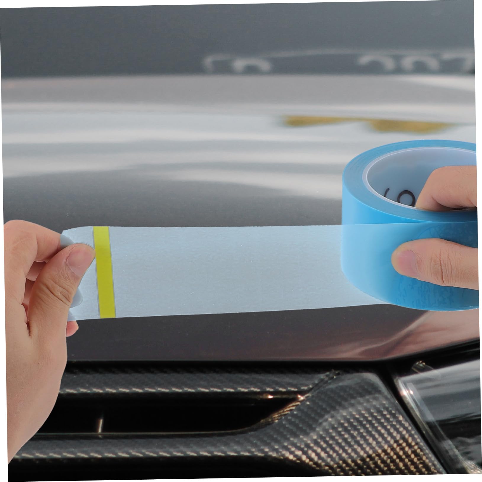 SOIMISS 5 Rouleaux Ruban de Masquage Peinture Automobile Pet Résistant Haute Température Largeurs Multiples pour Protection Courbes et Projets DIY Couleur Aléatoire