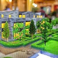 Vista 6 de 70pcs Mini Model Trees Train Scenery Mixed Miniature Trees Artificial Wargame Fake Tree Railroad Scenery Diorama Supplies Landscape