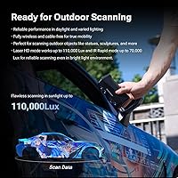 Vista 4 de Shining3D [Escáner 3D láser inalámbrico Einstar Rockit] con software de escaneo, 38 líneas láser, 7 líneas láser paralelas, HDR de 0.002 in