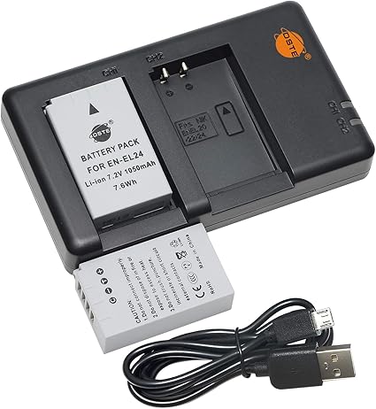 Amazon 互換バッテリー Dste En El24 バッテリーパック 2個 大容量 1050mah 7 2v 充電器 セットusb 急速充電 Nikon 1 J5 に対応 Dste カメラ用バッテリーパック