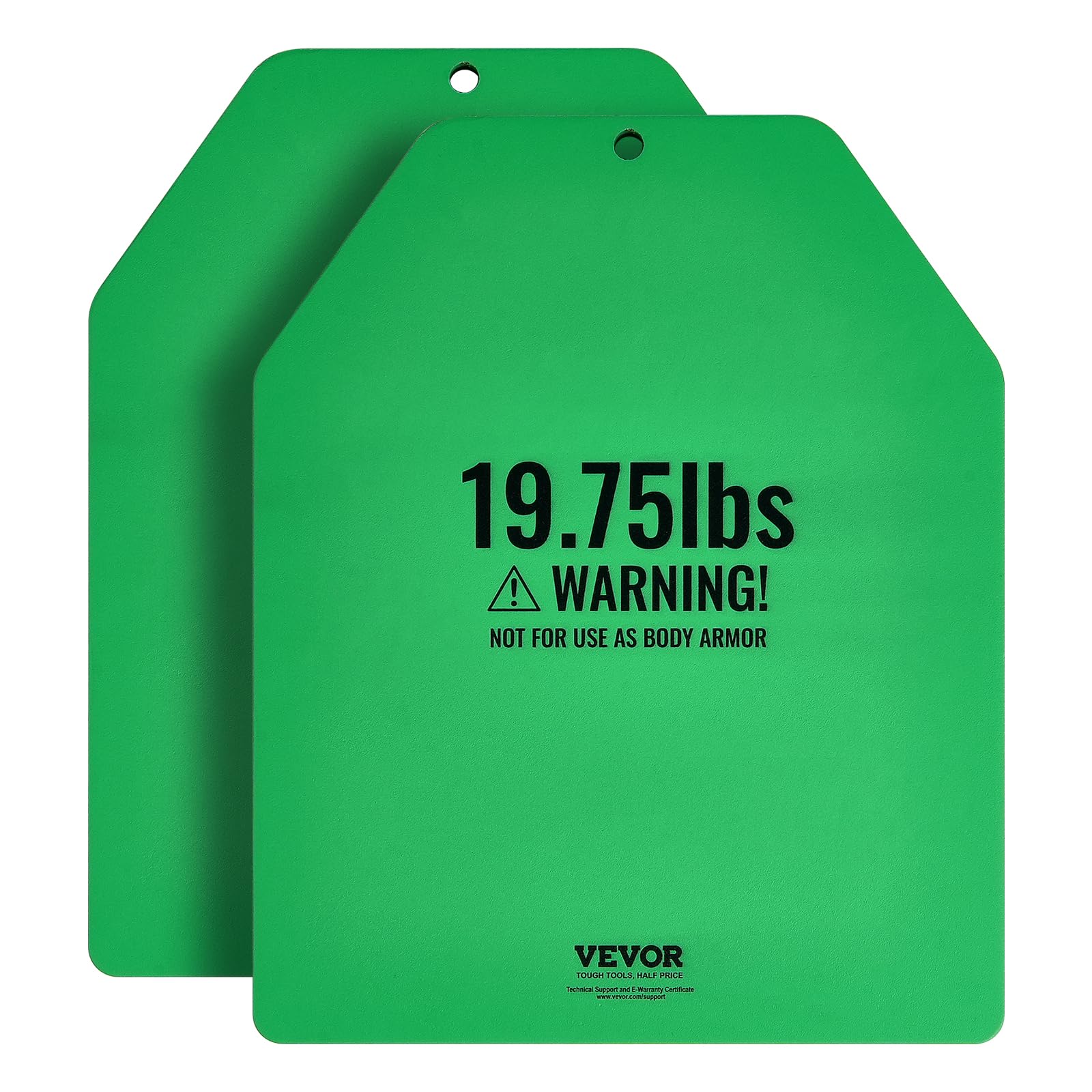 VEVOR Plaques lestées pour gilet lesté, paires de 8,97 kg, plaques de poids pour gilet, en acier de qualité supérieure, coupe ergonomique profilée WOD pour la musculation, la course à pied, le fitness