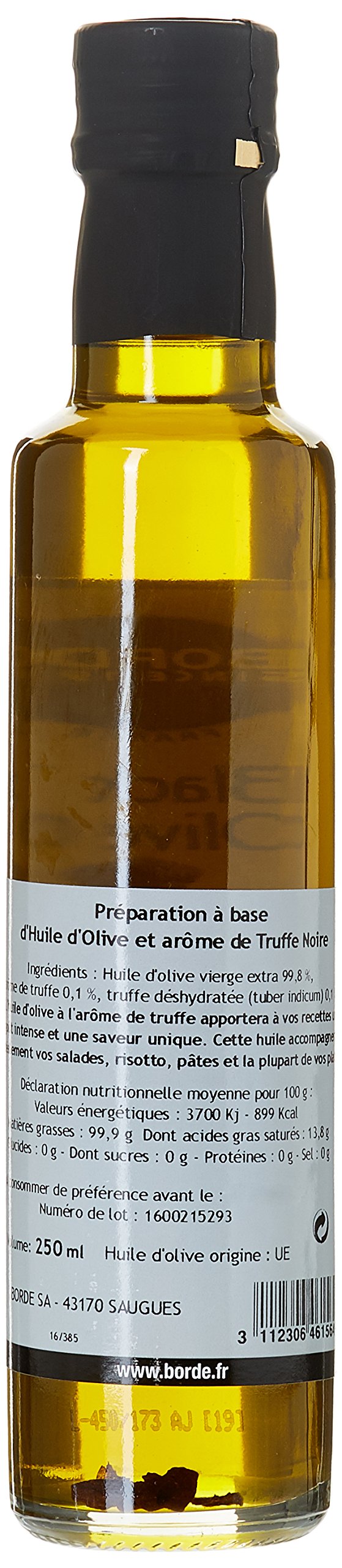 Borde Huile d'Olive Aromatisée à la Truffe Noire Bouteille 250 ml