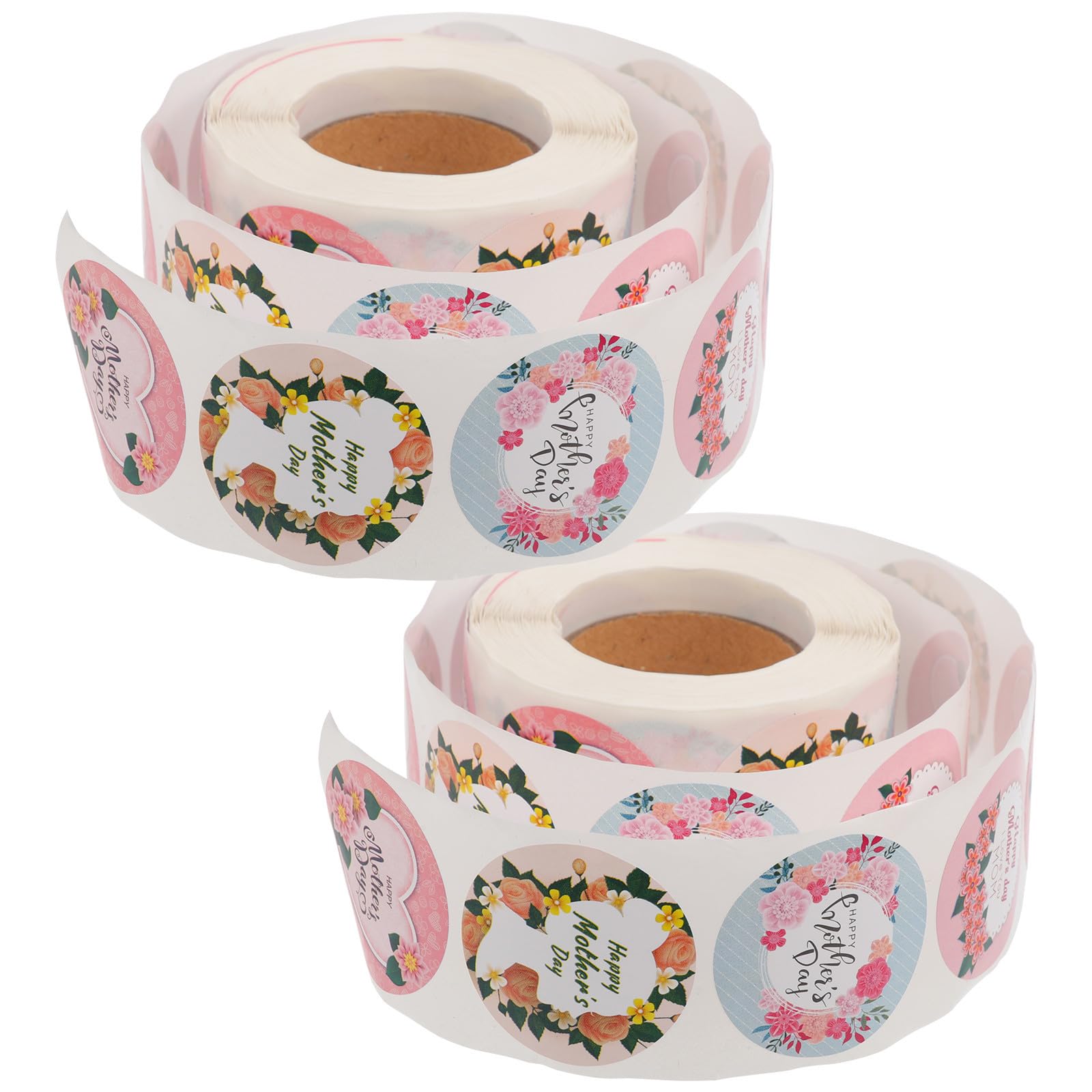 Didiseaon 10 Rotoli Adesivi Decorativi per Festa della Mamma, Cuore | Carta, per Decorare Biglietti e Regali, Etichette Adesive, Uso su Confezioni e Sacchetti