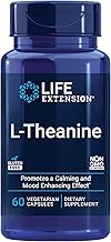 Life Extension L-Theanine, Amino Acid theanine, Calm, Relaxation, Mood, Gluten-Free, Non-GMO, Vegetarian, 200 mg, 60 Capsules