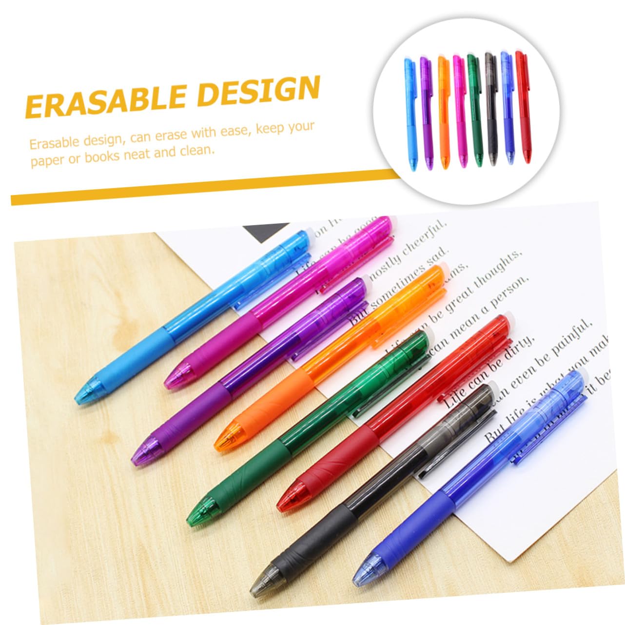 32 Pièces Stylos à Encre Gel Effaçables Lot de pour Étudiants Pointe Fine pour École et Bureau Stylo Bille Réécrivable sans Trace