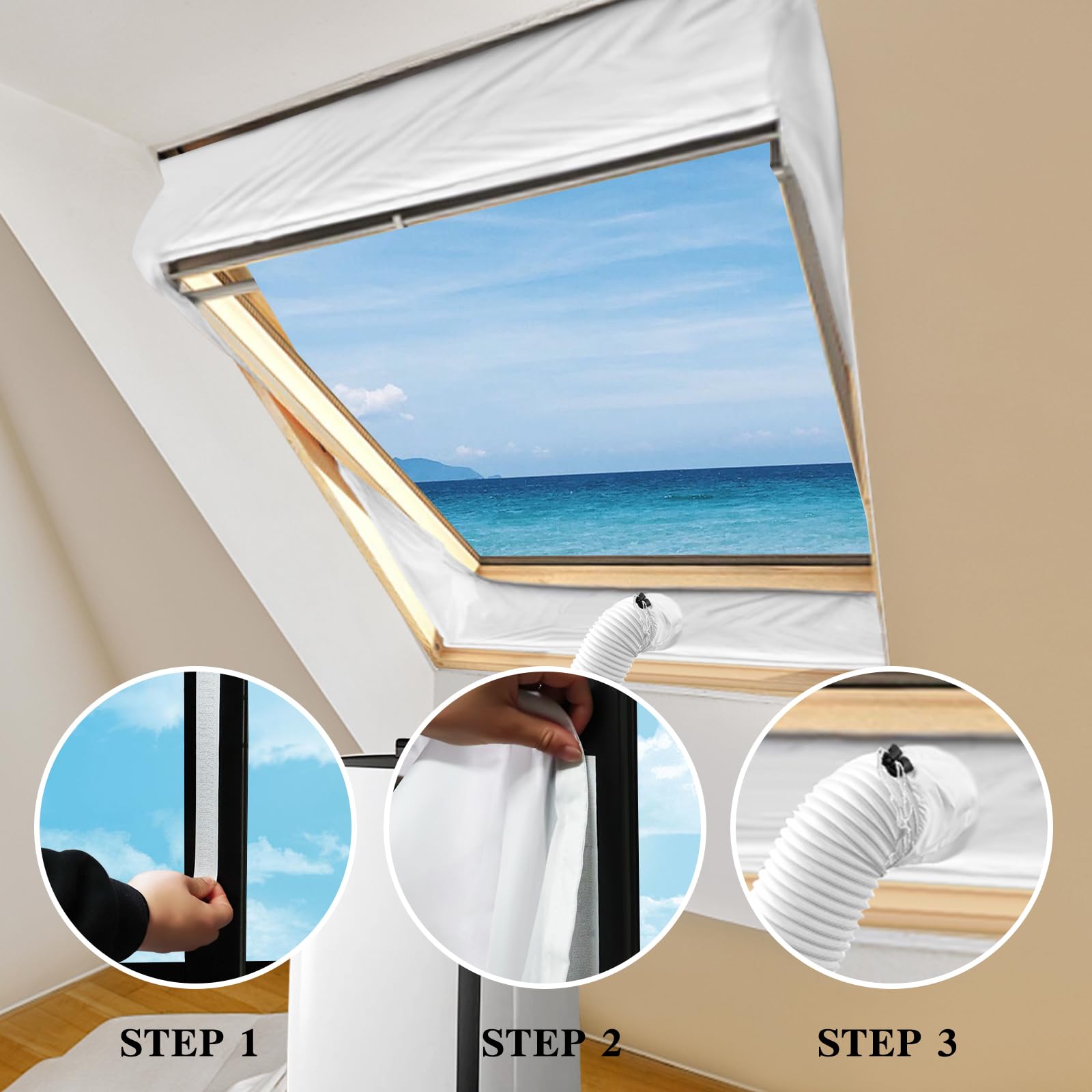 Landrip Kit Ventana Aire Acondicionado Portátil, Sellado de Ventanas de Aire Acondicionado 230 x 50 cm, para Dispositivos Móviles de Aire Acondicionado, Todas las Ventanas, Mantén la Casa Fresca