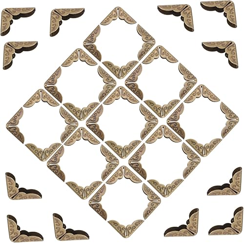 300 calcomanías decorativas de esquina para álbum de fotos, protector de esquina de metal, protector de esquinas vintage, decoración retro,