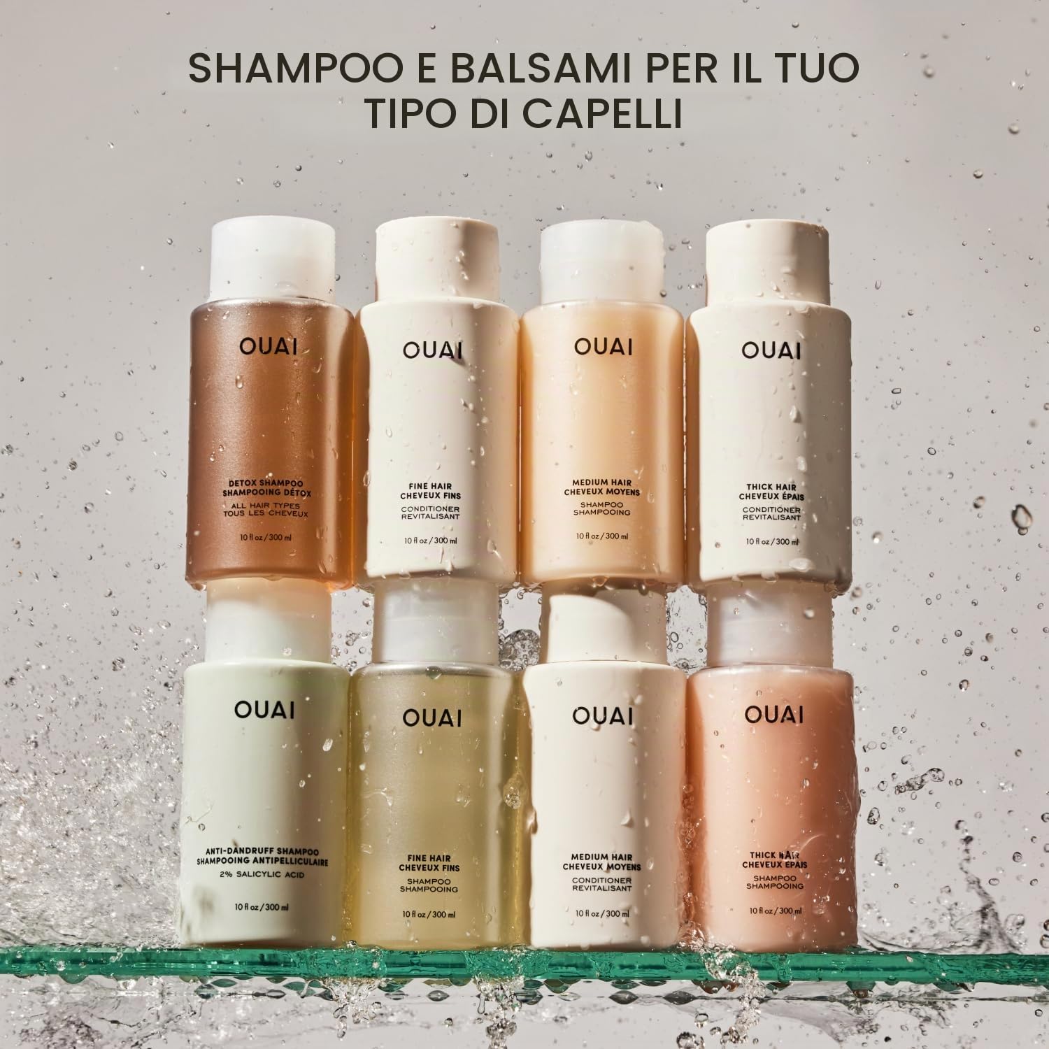OUAI Ricarica shampoo medio - Shampoo idratante con olio di cocco, Babassu, estratto di kumquat e cheratina - rafforza, nutre e dona lucentezza - senza parabeni, ftalati e solfati