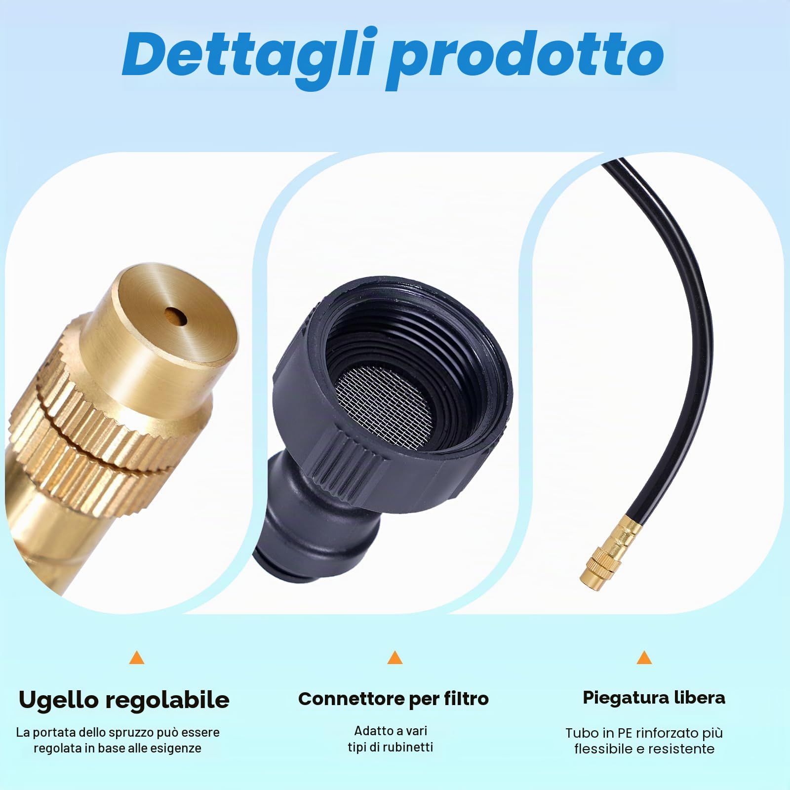 Kit Impianto di Irrigazione, 2025 Nuovo Impianto di Irrigazione, Impianti di Irrigazione per Piante da Esterno, Impianto di Irrigazione da Giardino con Ugello Regolabile e Pieghevole (20M)
