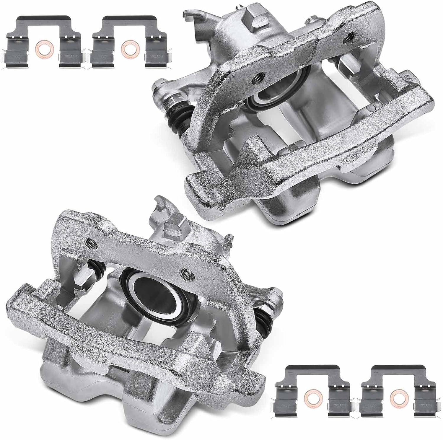 A-Premium Disc Brake Caliper Assembly with Bracket Compatible with Select Land Rover Models - Range Rover 2010 2011 2012, V8 5.0L Naturally Aspirated - Rear Driver and Passenger Side, 2-PC Set