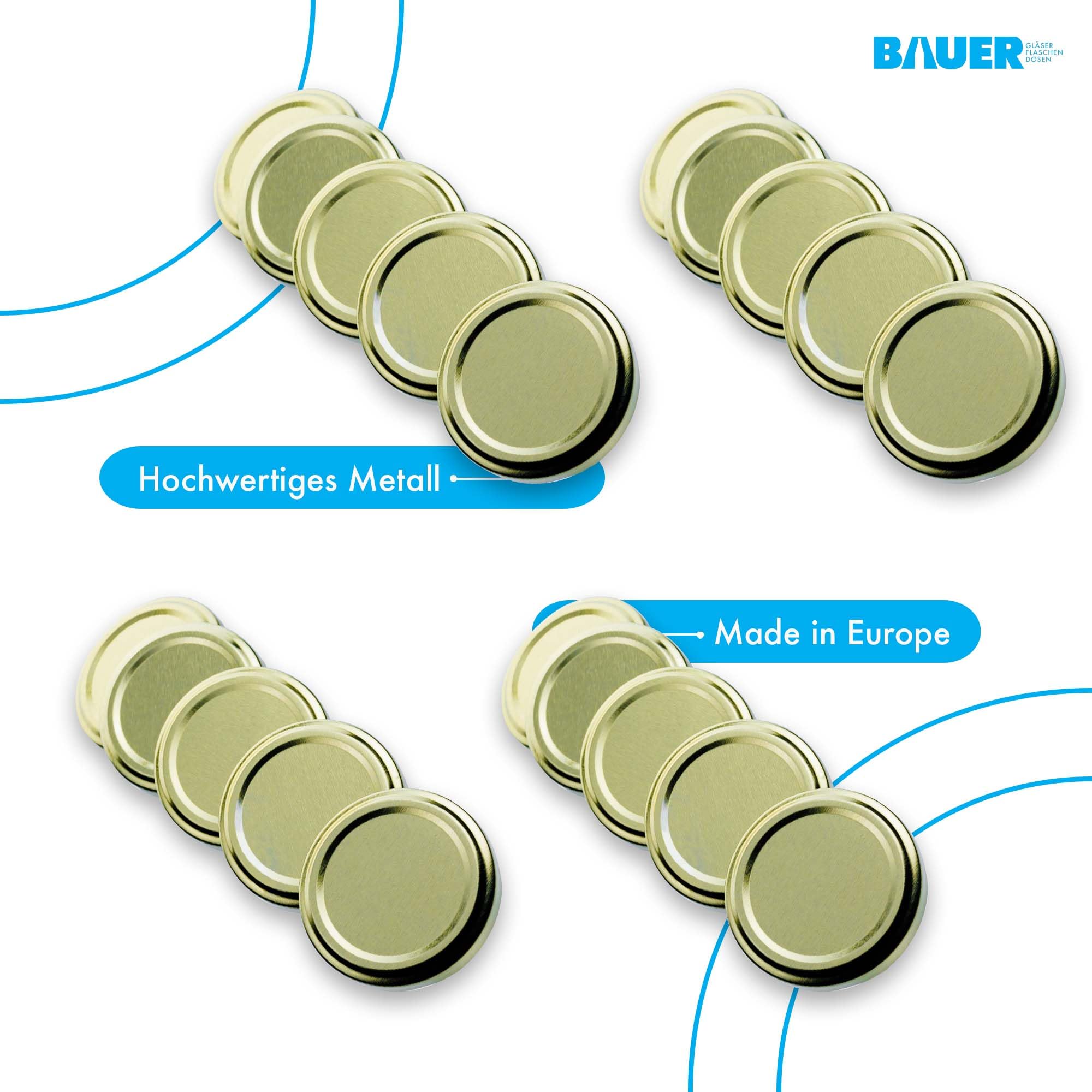 60 stuks reservedeksels TO 48 I veelkleurige twist-off-deksels 48 mm I voor glazen voor het bewaren van voorraadpotten, deksel voor inmaakpotten, jampotten, honingglazen, fijnkostglazen