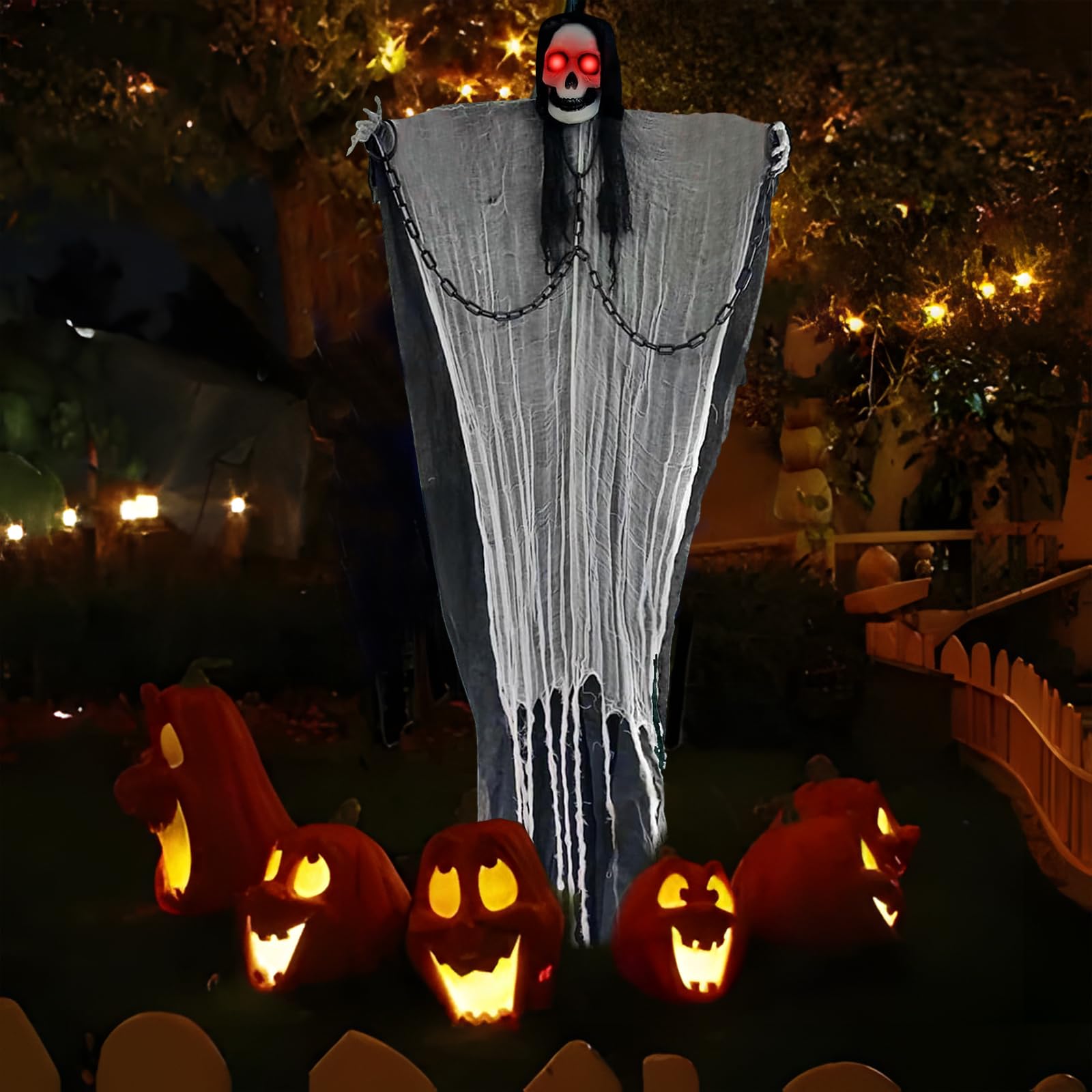 Halloween Decoración Fantasma Colgante Esqueleto 380x160cm