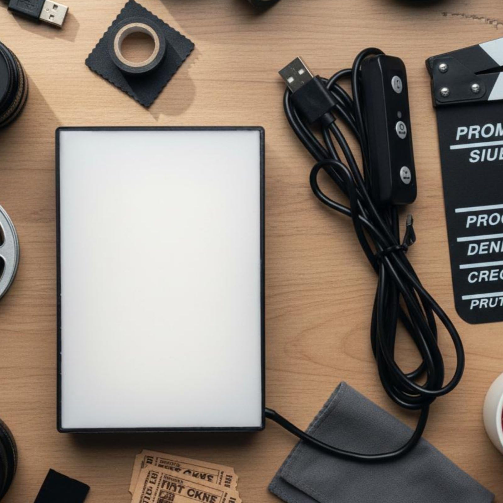 BWOFJGWH Filmnegativ Betrachter Dias Betrachter Lichtbox Betrachter Fotoausrüstung Bildbetrachter mit 10 Stufen Helligkeitsregelung zur Präzisen Detailprüfung