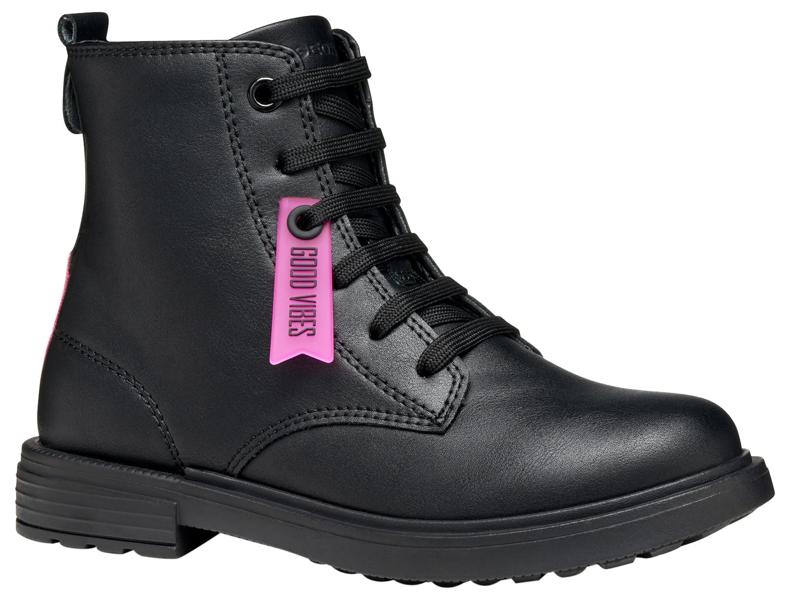 Geox Junior J Eclair Girl Ankle Boots Black/Fuchsia 31 EU