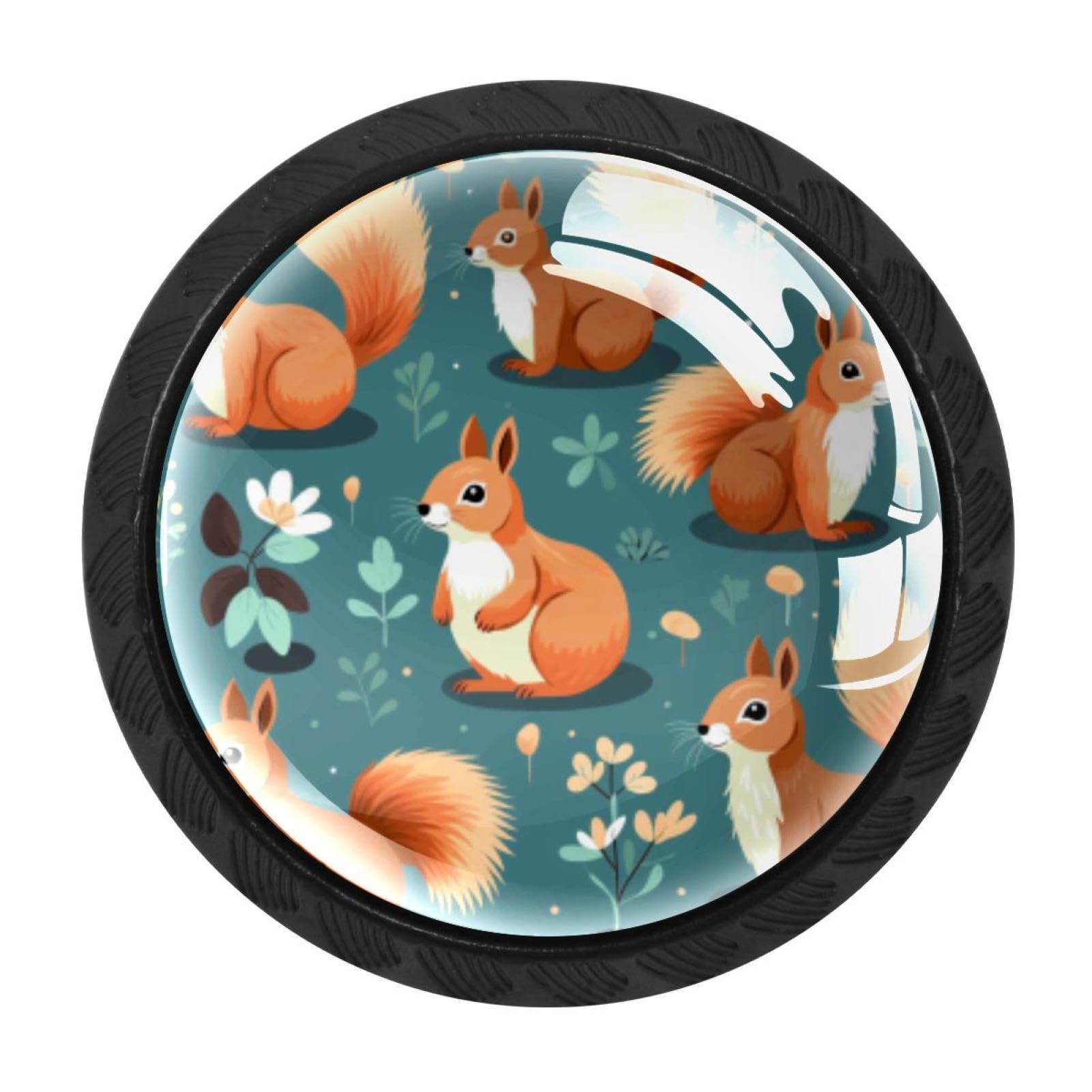 Chenzzzz Multicolored 02 4 Pieces Kitchen Cabinet Knobs Squirrel Drawer Knobs Dresser Knobs Drawer Pulls Door Knobs Dresser Drawer Handles Knobs For Dresser Drawers