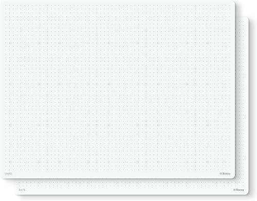 Miniatura 10 de Notsu Bloc de notas de escritorio rayado, paquete de 2 almohadillas de mouse minimalistas a rayas con papel grueso de primera calidad, pequeño 5.5 x