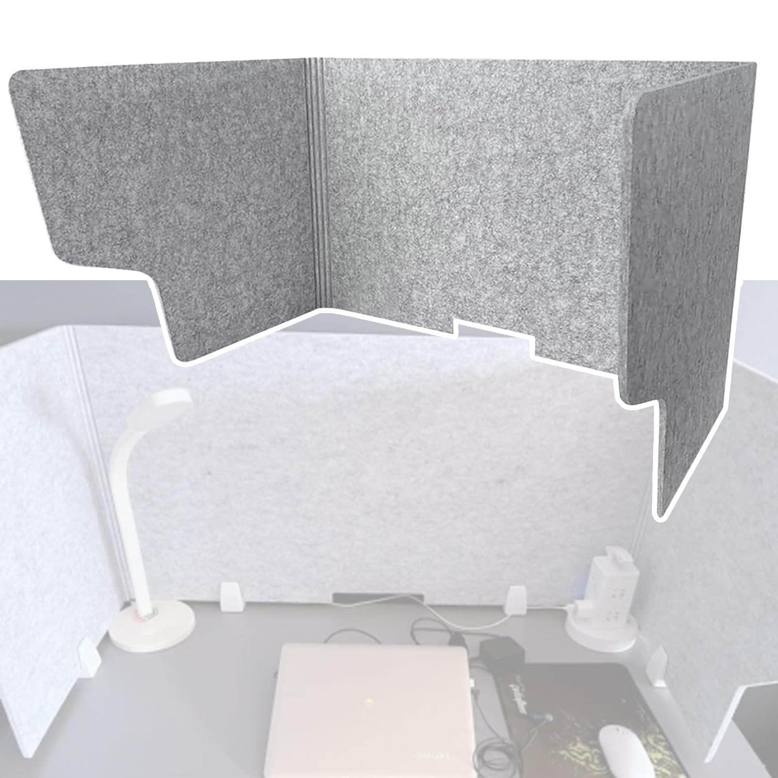 Cloison de bureau insonorisée et séparateur acoustique pliant pour open space