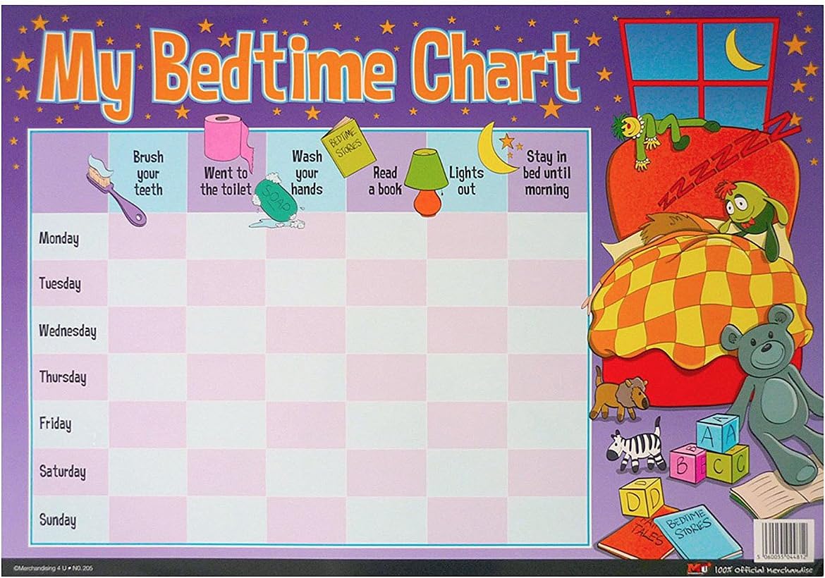 My Bedtime Chart - Reward Wall Chart with FREE Star Stickers